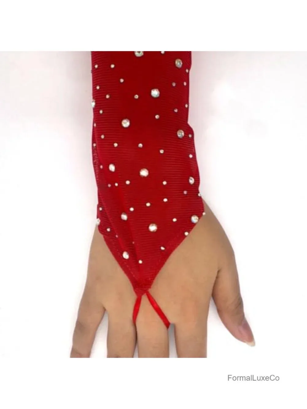 Women's Sheer Fingerless Mesh Tulle Lace Gloves Long for Bridal Wedding Party